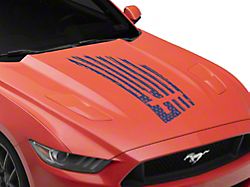 SEC10 Flag and Cross Hood Decal; Blue (Universal; Some Adaptation May Be Required)