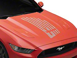 SEC10 Flag and Cross Hood Decal; Silver (Universal; Some Adaptation May Be Required)