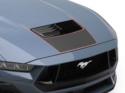 SEC10 Forward Hood Decal; Carbon Red (24-25 Mustang GT, Dark Horse)