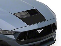 SEC10 Forward Hood Decal; Gloss Black (24-25 Mustang GT, Dark Horse)