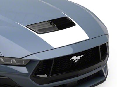 SEC10 Forward Hood Decal; White (24-25 Mustang GT, Dark Horse)