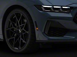 SEC10 Front Marker Light Tint; Smoked (24-25 Mustang)