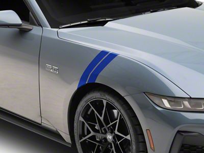 SEC10 Hash Marks; Blue (2024 Mustang)
