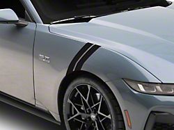 SEC10 Hash Marks; Matte Black (2024 Mustang)