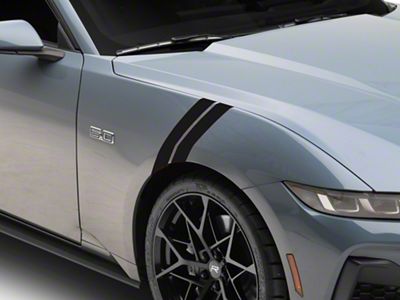 SEC10 Hash Marks; Matte Black (2024 Mustang)