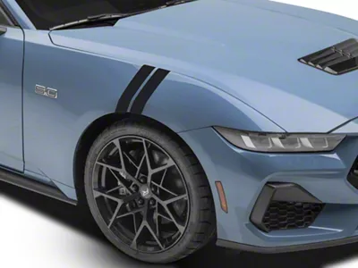 SEC10 Hash Marks; Matte Black (24-25 Mustang)