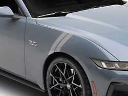 SEC10 Hash Marks; Silver (2024 Mustang)
