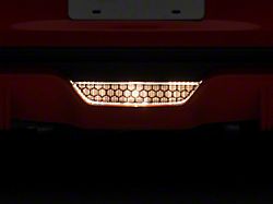 SEC10 Honeycomb Reverse Light Tint; Smoked (15-23 Mustang)