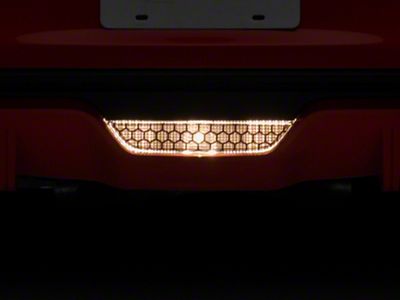 SEC10 Honeycomb Reverse Light Tint; Smoked (15-23 Mustang)