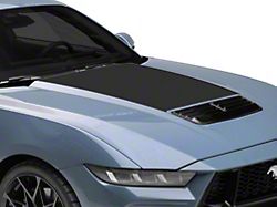 SEC10 Hood Accent Decal; Gloss Black (24-25 Mustang)