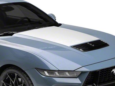 SEC10 Hood Accent Decal; Silver (24-25 Mustang)