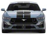 SEC10 Lemans Stripes; Gloss Black; 10-Inch (24-25 Mustang)