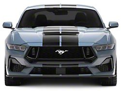 SEC10 Lemans Stripes; Gloss Black; 10-Inch (24-25 Mustang)