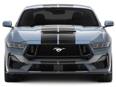 SEC10 Lemans Stripes; Gloss Black; 10-Inch (2024 Mustang)