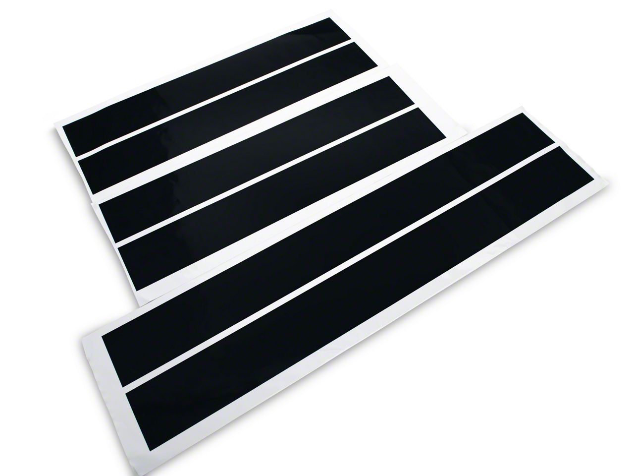 SEC10 Mustang Lemans Stripes; Gloss Black; 10-Inch 437838