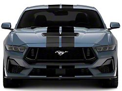 SEC10 Lemans Stripes; Gloss Black; 8-Inch (24-26 Mustang)