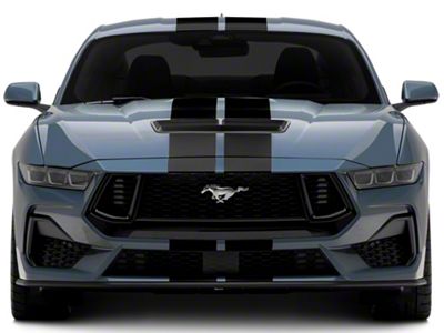 SEC10 Lemans Stripes; Gloss Black; 8-Inch (2024 Mustang)