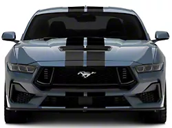 SEC10 Lemans Stripes; Gloss Black; 8-Inch (2024 Mustang)