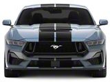 SEC10 Lemans Stripes; Matte Black; 10-Inch (24-25 Mustang)