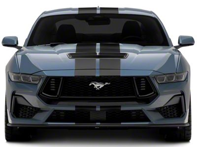 SEC10 Lemans Stripes; Matte Black; 8-Inch (2024 Mustang)