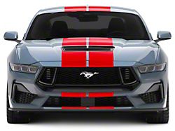 SEC10 Lemans Stripes; Red; 10-Inch (24-25 Mustang)