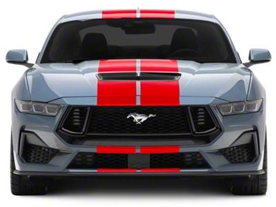 SEC10 Lemans Stripes; Red; 10-Inch (2024 Mustang)