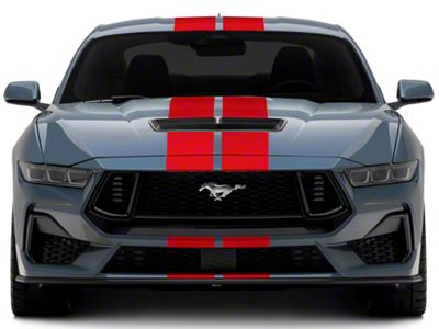 SEC10 Lemans Stripes; Red; 8-Inch (2024 Mustang)