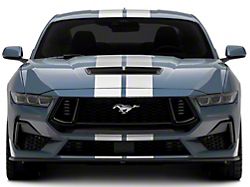 SEC10 Lemans Stripes; Silver; 8-Inch (24-25 Mustang)