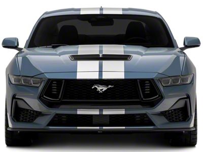 SEC10 Lemans Stripes; Silver; 8-Inch (24-25 Mustang)