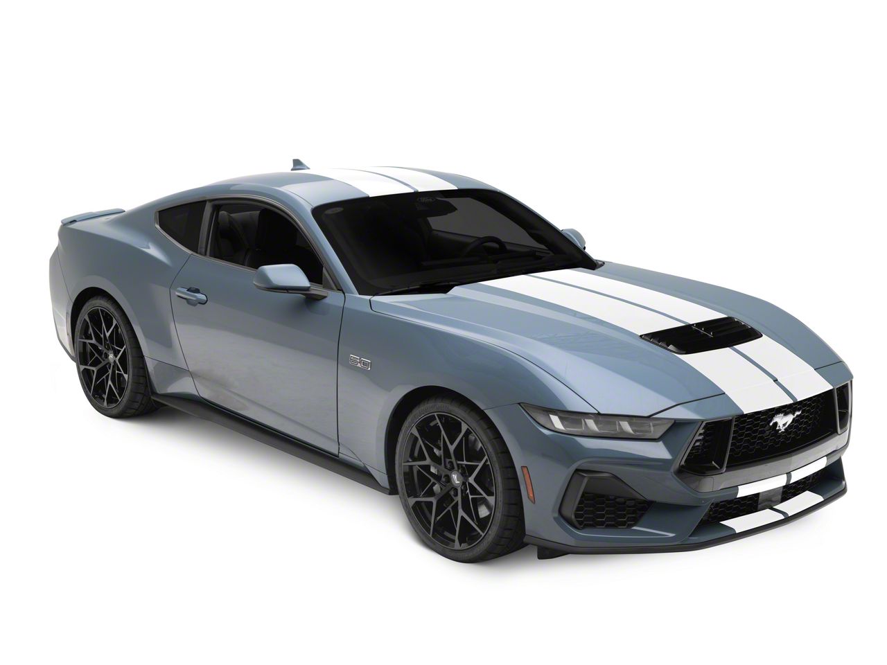 SEC10 Mustang Lemans Stripes; White; 10-Inch 437840 (24-25