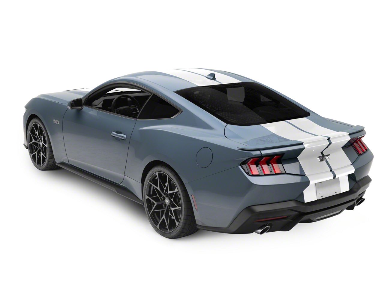 SEC10 Mustang Lemans Stripes; White; 10-Inch 437840 (24-25