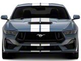 SEC10 Lemans Stripes; White; 8-Inch (24-25 Mustang)