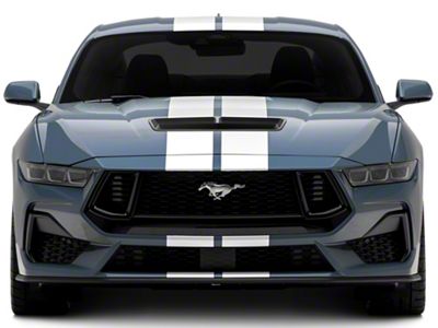 SEC10 Lemans Stripes; White; 8-Inch (2024 Mustang)