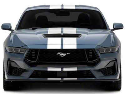 SEC10 Lemans Stripes; White; 8-Inch (2024 Mustang)