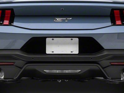 SEC10 License Plate Area Decal; Gloss Black (24-25 Mustang)