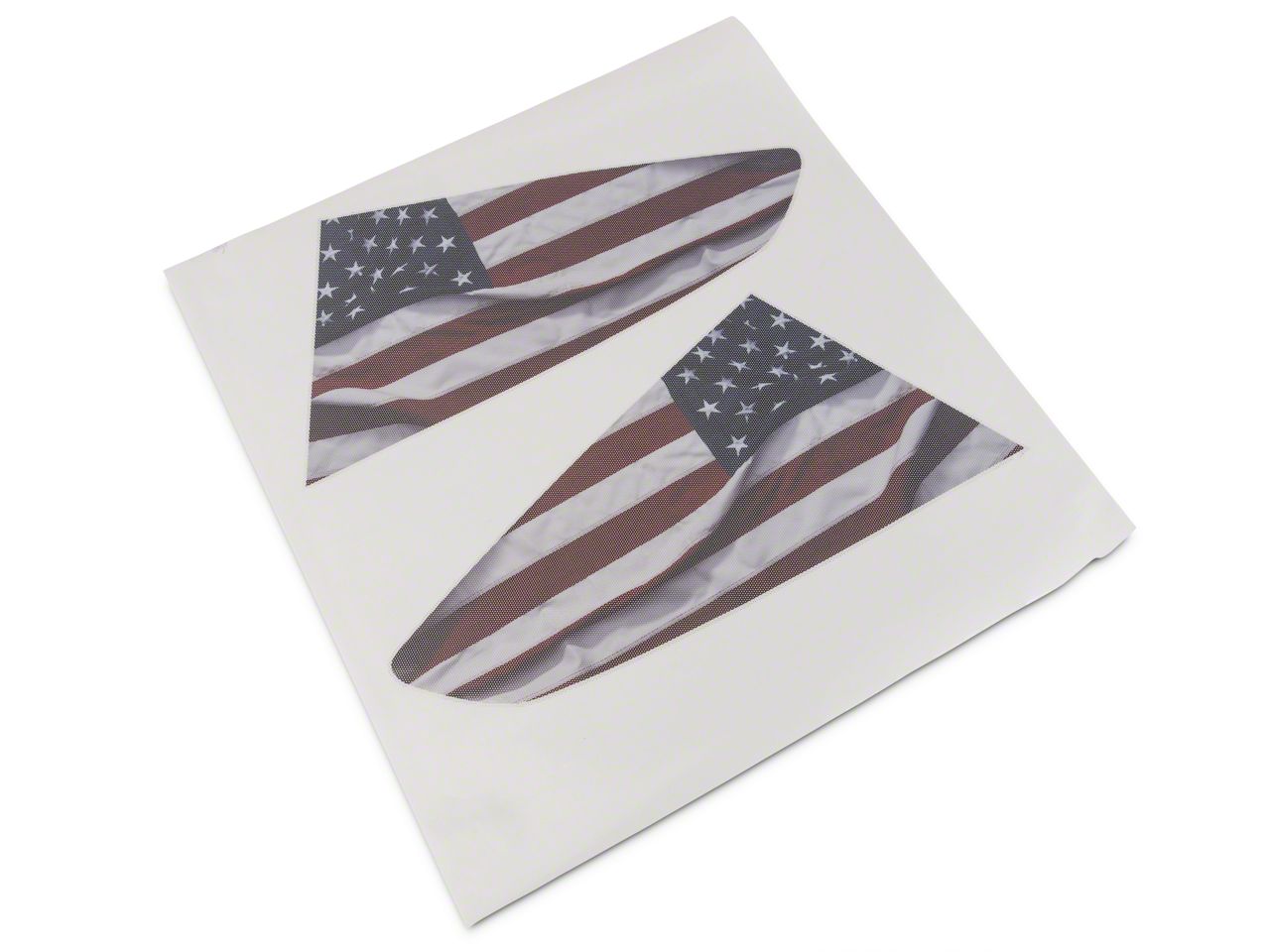 SEC10 Mustang Perforated Distressed Flag Quarter Window Decal