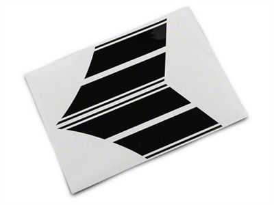 SEC10 Pinstriped Hash Marks; Gloss Black (24-25 Mustang)