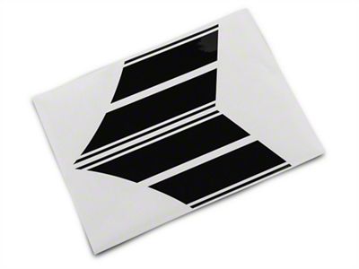 SEC10 Pinstriped Hash Marks; Gloss Black (2024 Mustang)