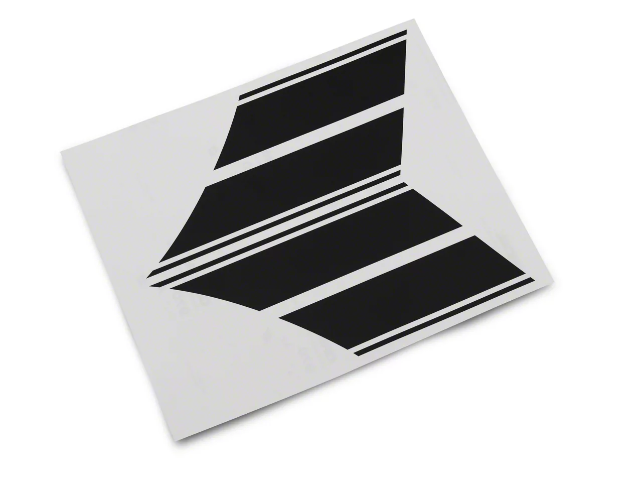 SEC10 Mustang Pinstriped Hash Marks; Matte Black 389556 (24-26 Mustang ...