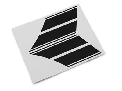 SEC10 Pinstriped Hash Marks; Matte Black (24-25 Mustang)