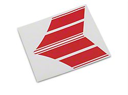 SEC10 Pinstriped Hash Marks; Red (24-25 Mustang)