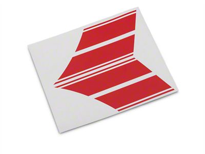 SEC10 Pinstriped Hash Marks; Red (24-25 Mustang)