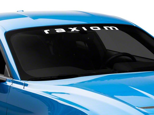 SEC10 Raxiom Windshield Decal; White (Universal; Some Adaptation May Be Required)