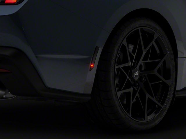 SEC10 Rear Marker Light Tint; Smoked (2024 Mustang)