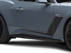 SEC10 Side Stripes wih Pin Stripe; Matte Black (24-25 Mustang)
