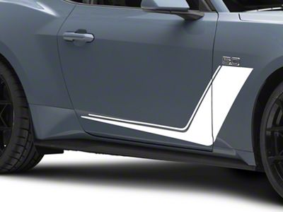 SEC10 Side Stripes wih Pin Stripe; White (24-25 Mustang)
