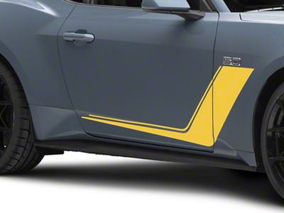 SEC10 Side Stripes wih Pin Stripe; Yellow (24-25 Mustang)