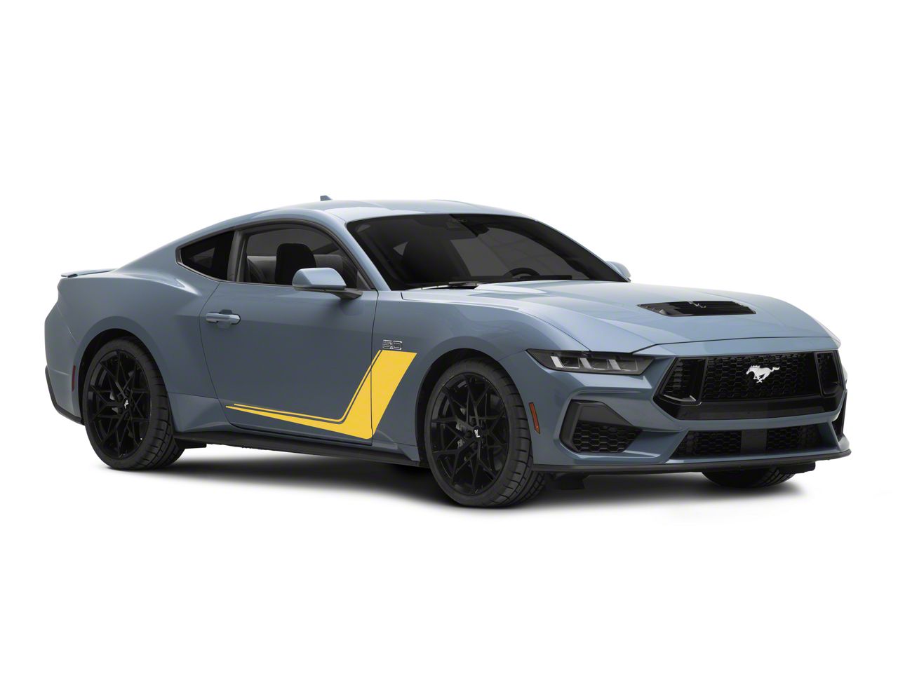 SEC10 Mustang Side Stripes wih Pin Stripe; Yellow 440575 (24-26