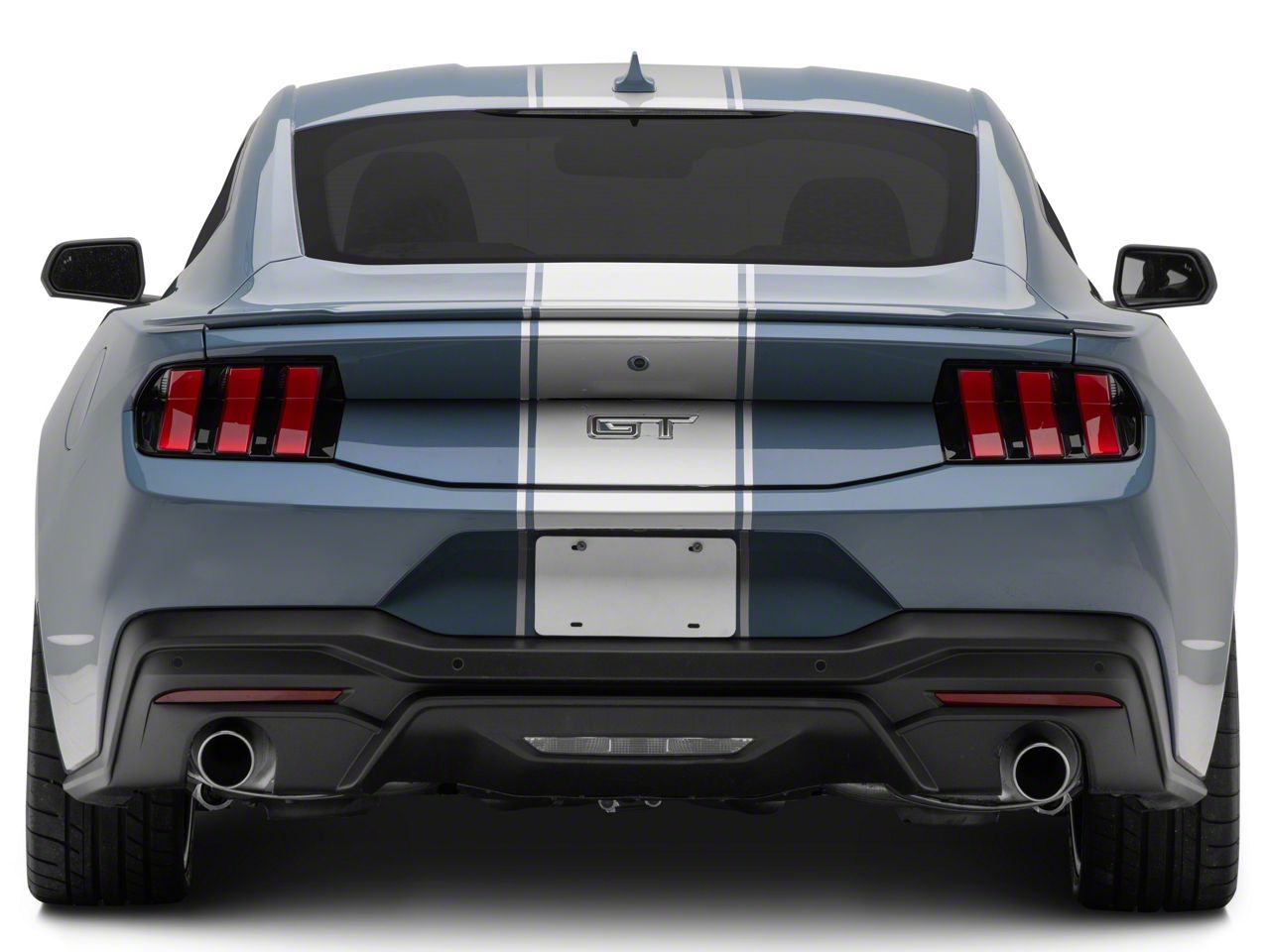 SEC10 Mustang Pin Striped Full Length Stripes; Silver 437847