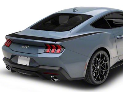 SEC10 Upper Rear Surround Decal; Gloss Black (24-25 Mustang)